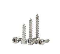 20-50pcs M2 M3 .5 M4 M5 M6 Hex Hexagon Socket Cap Head Self Tapping Screw Nickel Zinc Furniture Wood(M3x20mm)