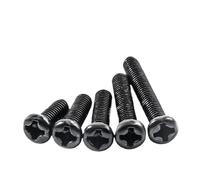 20-50Pcs M2 M3 M4 Black Carbon Steel Machine Screws Cross Round Pan Head Screw Bolt 4/6/8/10/12/16/20/25/30mm(20mm,M2 x 50Pcs)