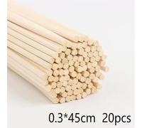 20/50pcs Natural DIY Wood Stickes Handmade Extra Thick Rattan Aromatherapy Diffuser Sticks Woodworking Rattan Stick for Crafts(3mmX450mm -20pcs)