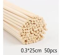 20/50pcs Natural DIY Wood Stickes Handmade Extra Thick Rattan Aromatherapy Diffuser Sticks Woodworking Rattan Stick for Crafts(3mmX250mm -50pcs)