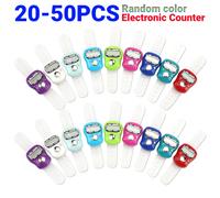 20-50pcs Random Colors Mini Electronic Finger Counter Ring LED Digital Golf Finger Hand Ring Tally Counter Tally Pedometer 50PCS