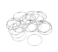 20-50Pcs Round Diameter Hoops Earring Wires Connectors Closed Rings for DIY Pendant Jewelry Making Supplies Accessories(Rhodium,60mm x 20pcs)
