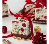 20/50pcs Series Hand-painted Plant With Ribbon Wedding For Party Chocolate Box Packaging/Wedding Favours candy Boxes