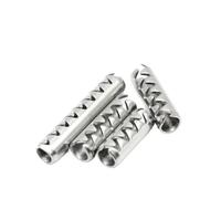 20-50Pcs Serrated Pin M2 M2.5 M3 M4M5M6 304 Stainless Steel Open Elastic Pin Toothed Hollow Cylindrical Pin Car Key Blade Fixing Pin Bolt(M5-30pcs,18mm)