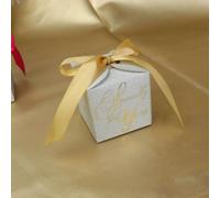20/50pcs Wedding Candy Box with Pearl Ribbon Bow High-End Gift Chocolate High Quality Glitter Powder Shell Gift Box