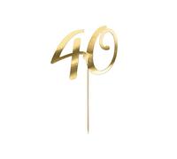 20.5Cm No.40 Gold Cake Topper