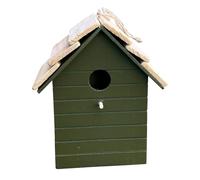 20.5cm Tall Green Wooden Decorative Bird House for Outdoors Tree Branch Fence Wall Hanging Garden Decoration