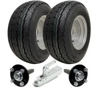 20.5x8.00-10 Trailer Kit High Speed Road Legal Wheels + Hub & Stub Axle & Hitch