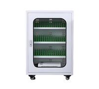 20-60 Bay Cell Phones Charging Station for Mobile Phones | Rechargeable Cellphone Locker Storage Charging Station | Toughened Glass Door | Lockable, Portable with Castors 30slot-Black