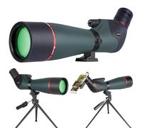 20-60x80 HD Spotting Scope for Target Shooting, Spotting Scope for Wildlife Observation Hunting Birdwatching - BAK4 waterproof spotting scope with tripod, upgraded smartphone ha