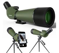20-60x80 Spotting Scope for Target Shooting Spotter Scope with Tripod Phone Adapter BAK4 Monocular Telescope for Hunting Birdwatching Green