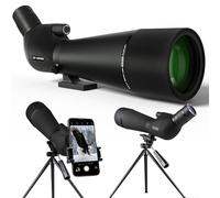 20-60x80 Spotting Scope for Target Shooting Spotter Scope with Tripod Phone Adapter BAK4 Monocular Telescope for Hunting Birdwatching Monocular Telescope Black