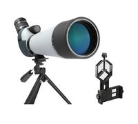 20-60x80 Spotting Scope Zoom Monocular Waterproof FMC Lens Coating Telescope For Outdoor Target Shooting Archery Birdwatching(With camera sleeve)
