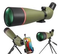 20-60x80 Spotting Scopes for Bird Watching, BAK4 Waterproof Spotting Scope for Target Shooting Wildlife Viewing Hiking Camping, HD Spotter Scope with Tripod Smartphone Holder and Carrying Bag