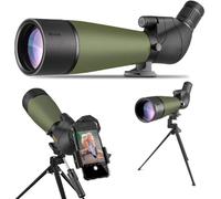 20-60x80 Spotting Scopes with Tripod, Carrying Bag and Quick Phone Holder, Lightweight High Powered FMC Lens & BAK4 Prism Telescopes - for Bird Watching Hunting Hiking Camping
