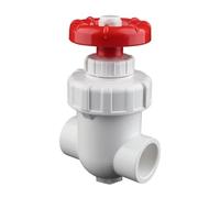20~63mm U Plastic Valve Industrial Socket Type Plumbing Sluice Switch Ball Aquarium Accessories(Inner 63mm,White Color)