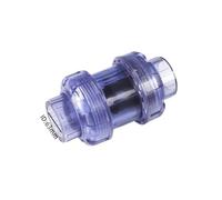 20~63mm UPVC Transparent Ball Check Valve Aquarium Tank Flap Double Union Joint Water Pipe Non-Return Valve(63mm)