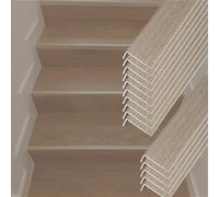 20 85 120 155 180 Cm Long Wood Grain Waterproof Stair Nose Cover, Floor Stair Nosing Transition Strip For Homes/School/Porch, Guard Staircase Threshold Strip Grain(15 pcs,L W H 25CM x 20mm x 7mm)