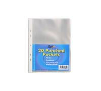 20 A5 Strong Plastic Poly Pockets Wallet Sleeves Clear