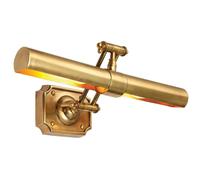 20" Adjustable Swing Arm Wall Picture Light Solid Brass Hanging Display Lamp