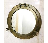 20" Aluminum Porthole Antique Finish~Porthole Mirror Ship Wall Hanging Decor
