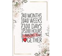 20 Amazing Years Together: Funny 20th couple wedding anniversary gift for both, her and him, lined Notebook, 100 pages, 6 in x 9 in (15.2 x 22.9 cm)