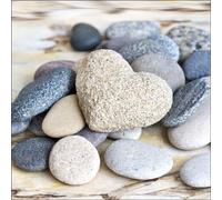 20 Ambiente 3 Ply Paper Napkins Serviettes Pebbles Contemporary Grey Natural