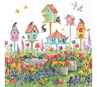 20 Ambiente Paper Napkins - Birdhouses - Table Decoration with Motif Also for Party or Decoupage 33x33 cm