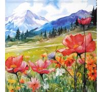 20 Ambiente Paper Napkins - Blooming Fields - Table Decoration with Motif Also for Party or Decoupage 33x33 cm