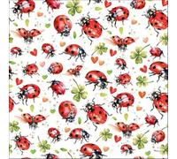20 Ambiente Paper Napkins "Ladybug Flight" Vintage Table Decoration with Motif Also for Party or Decoupage 33 x 33 cm