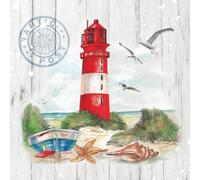 20 Ambiente Paper Napkins Lighthouse Vintage Table Decoration with Motif Also for Party or Decoupage 25 x 25 cm