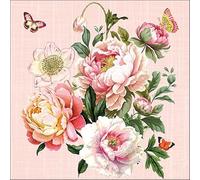 20 Ambiente Paper Napkins - Peony Bouquet - Table Decoration with Motif Also for Party or Decoupage 33x33 cm
