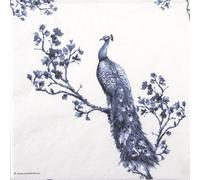 20 Ambiente Paper Napkins Royal Peacock Vintage Table Decoration with Motif Also for Party or Decoupage 25 x 25 cm