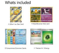 20 Assorted Random Card Mystery Bundle! Includes Special Ultra V Max EX GX Shiny Rare/Holos/Rares/Uncommon/Common Character Cards! Mystery Pack Bundle!