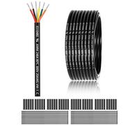 20 AWG 6 x 0.5 mm² 6 Core Cable 30 Metres, 20 AWG 6 Core Wire Made of Tinned Copper, PVC 20AWG 6 Core for DC 5V/12V/24V, LED Lighting, Extension Cable, Car etc., CE Certification