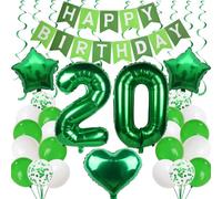 20 Balloons 20th Birthday Men Women Green 20 Years Birthday Man Decoration 20th Birthday Decoration Green Balloons 20th Birthday Man Woman Decoration Green 20 Years Decoration Party 20th Birthday