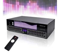 20-Band HI-FI Graphic Equalizer, Digital Equalizer, Stereo Graphic EQ, LED Spectrum Display, 15 Dynamic Modes, W/Remote Control, Noise Reduction, for Studio, Home Audio, Recording Studio
