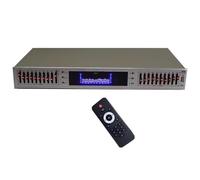 20 Band Hifi Audio Equalizer, Music Spectrum Analyzer With Built-in Bluetooth/usb & Remote Control For Stage, Recording Studio(Grey)
