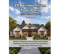 20 Barndominium Floor Plans (1,174-2,010 Sq. Ft.): Modern 3-Bedroom Home Designs with Dimensions, Furniture Layouts, Front Elevations, Garage Options, and Open Living Spaces.