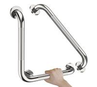 20" Bathroom Grab Bars,Munzong 16" Brushed Nickel Angled Toilet Handicap Grab Rail for Bathtubs and Showers,Anti Slip Stainless Steel Knurled Safety Handle Support Elderly Injury Senior