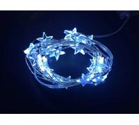 20 Battery Operated LED Stars on a Copper Wire (Blue Stars)