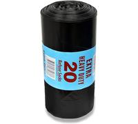 20 Bin Bags Extra Heavy Duty 100L Bin Bag Refuse Sacks Pack Of 20 Eco Friendly Black Bags For Rubbish Home Offices Garden Thick Extra Strong Bin Liners Made from Recycled Material