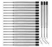 20 Black Parker Pen Refills, 9.9cm Parker Rollerball Refill, G2 Metal Pen Refills Black, Medium 0.7mm Nib