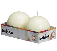 20 Bolsius Ball Candle 70mm Ivory - 10 Packs of 2 - Perfect for any event