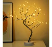 20" Bonsai Fairy Spirit Tree Light with 108 LED, DIY Artificial Tree Lamp, Battery/USB Operated, Aesthetic Lamps for Living Room Bedroom Christmas Party Home Gifts Room Decor (Warm White)
