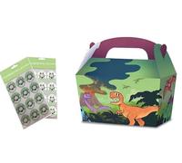 20 Boys Dinosaur Birthday Party Fun Treat Boxes Cupcake Favour Sweet Gift Box & Sticker Seals