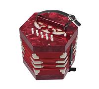 20 Buttons Accordion Concertina, Keyboard Instrument, For Adults Beginners Students, Fascinating Softer Sound, With Carry Bag(Red)