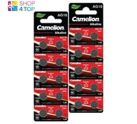 20 Camelion Lr1130 Alkaline Batteries Lr54 389 Ag10 V10Ga 1.5V 10Pcs 2027 New
