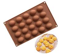 20 Cavity Walnut Silicone Chocolate Candy Mold Nuts Cookie Baking Pan Fat Bomb Gummy Mold Household DIY Cake Baking Tools Ice Cube Trays