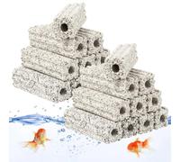20 Ceramic Bio Media Blocks For Aquarium, 6.3 Inches Each, Ideal For Sump Tank, Canister Filter, Top Filters, And Koi Pond, With Dense Tiny Holes For Effective Filtration